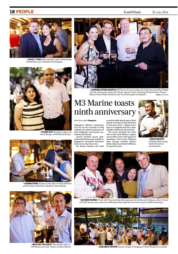 Press Release: M3 Marine toasts ninth anniversary